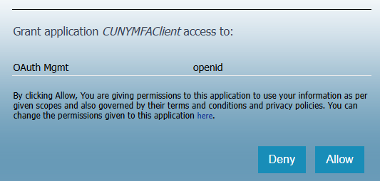 Oracle Identity Management Page