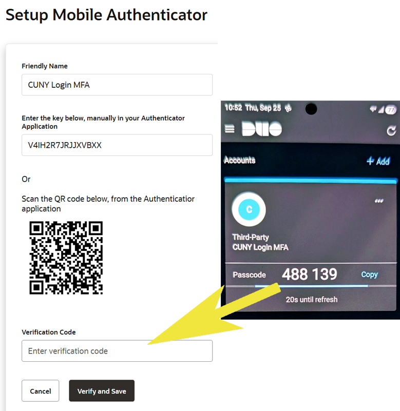 MS Screen to add Passcode