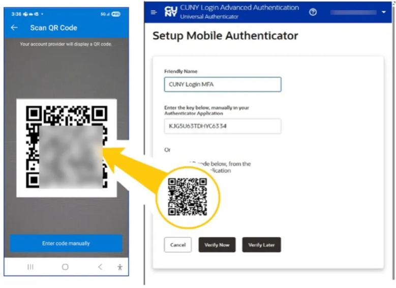 Qr code on your computer Screen