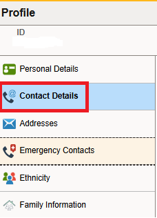 Contact Details View